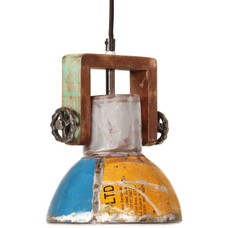 Lampe suspendue industrielle 25 W Multicolore Ronde 19 cm E27 vidaXL