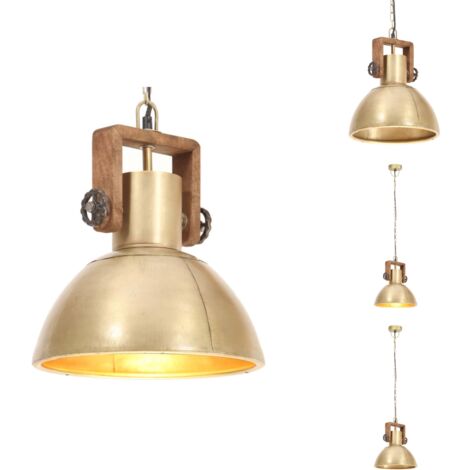 Lampe suspendue industrielle 25 W Laiton Rond 30 cm E27 - Lampe Suspendue - Lampes Suspendues - Lampe - Lampes