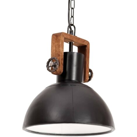 Lampe suspendue industrielle 25 W Noir Rond 30 cm E27 CFW27329