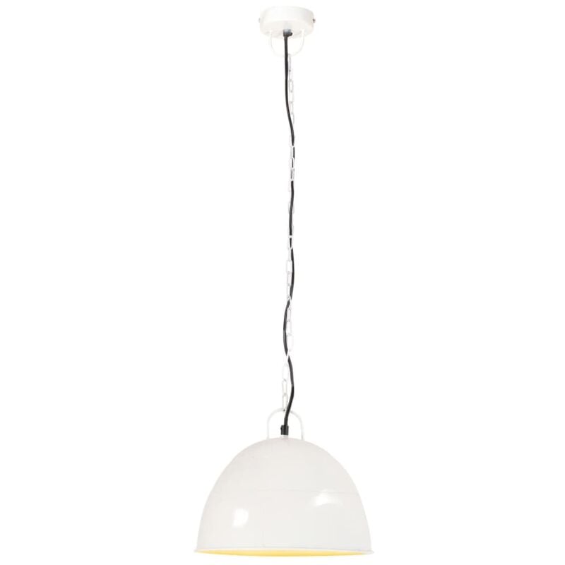Vidaxl - Lampe suspendue industrielle vintage 25 w Blanc Rond 31 cm E27
