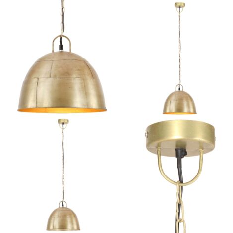 Lampe suspendue industrielle vintage 25 W Laiton Rond 31 cm E27 - Lampe industrielle - Lampe en fer