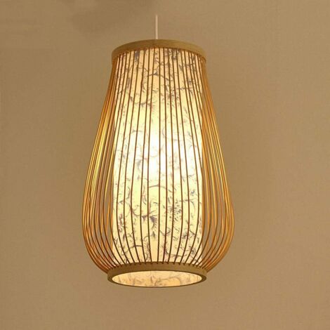 Lampe suspendue Ineasicer, lanterne chinoise ancienne, en bambou naturel, lustre industriel vintage pour chambre, bar, salle à manger