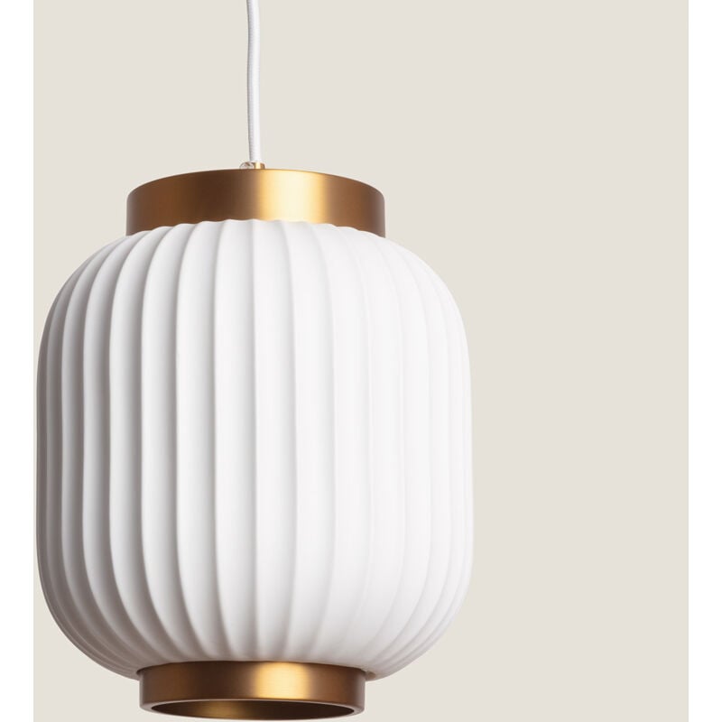 Ledkia - Suspension Porcelaine Irazu Jeko Blanc