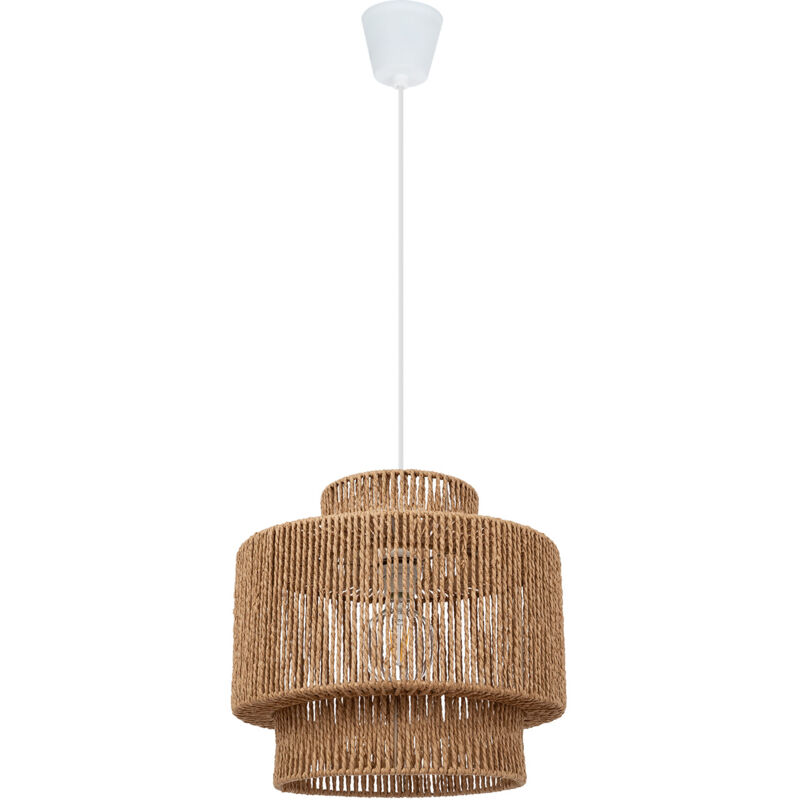 Ledkia - Suspension Papier Tressé Kena Naturel