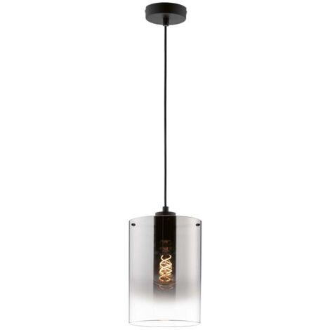 Lampe suspendue lampe à suspension lampe de salle à manger lampe de salon en verre fumé noir H 140 cm