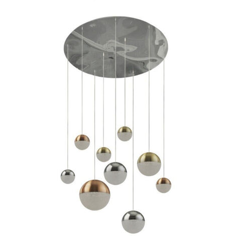 Lampe suspendue lampe de salle à manger suspension LED laiton chromé cuivre boules claires