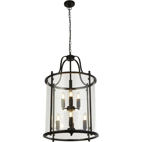 Lampe suspendue Lantern Grande Bougie - 3068-8BK