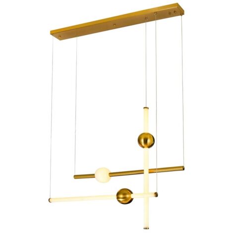 LAMPE SUSPENDUE LED CUIVRE HALLING ITALUX PND-16357-CA-3