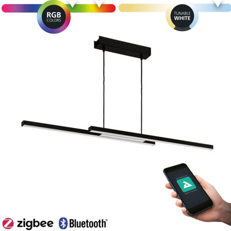 Lampe suspendue LED FRAIOLI-Z Blanc Noir L: 105.5 B: 10 H: 120cm DIMMABLE 2700-6500K avec fonction Connect-Z