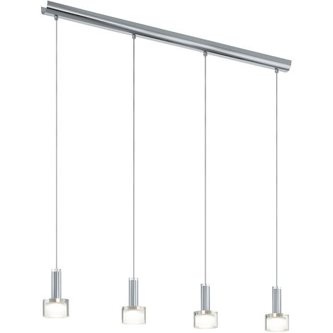Lampe suspendue LED plafonnier abat-jour verre éclairage salon Eglo 93929