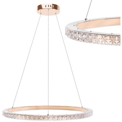 LAMPE SUSPENDUE LED TOOLIGHT MS009-CP ROSE GOLD 59CM