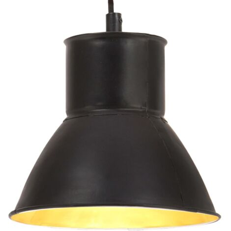Lampe suspendue Lustre Suspension  25 W Noir Rond 17 cm E27 43026