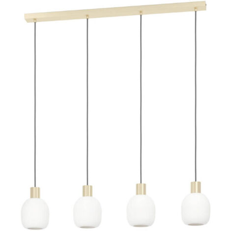 Lampe suspendue Manzanares Glass Opal-Matt Weiss E27 4x40W L: 97cm B: 14,5 cm H: 110 cm Dimmable