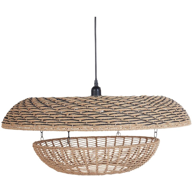 Beliani - Lampe Suspendue Moderne Abat-Jour en Corde de Papier Eclairage Naturel Kidepo