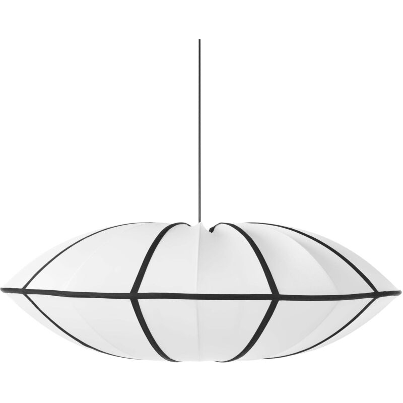 Lampe Suspendue Moderne Abat-Jour en Nylon Synthétique Plafonnier Blanc Guasare