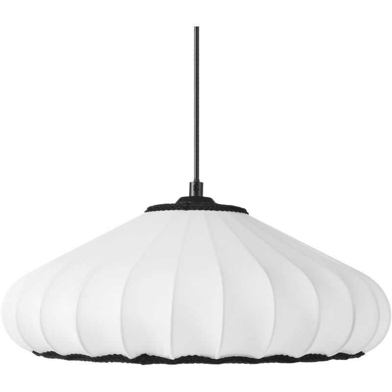 Lampe Suspendue Moderne Abat-Jour en Nylon Synthétique Plafonnier Blanc Zulia