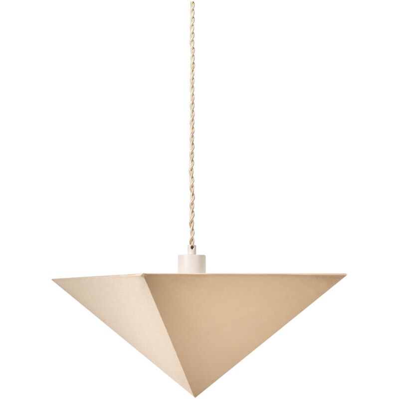 Lampe Suspendue Moderne Pied en Fer Abat-Jour en Tissu Éclairage d'Ambiance Beige Dudo
