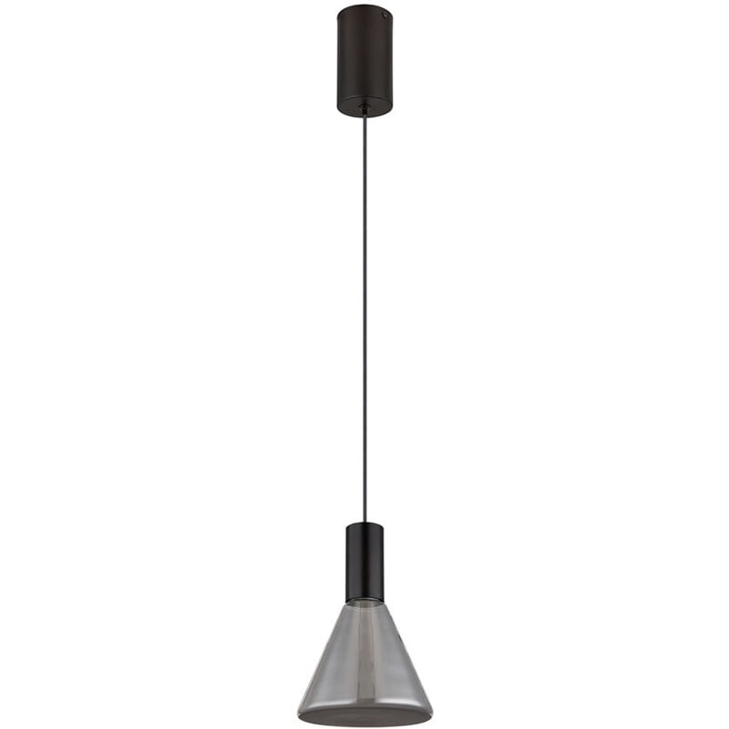 Lampe suspendue plafonnier lampe de cuisine lumière verre noir couleur fumée