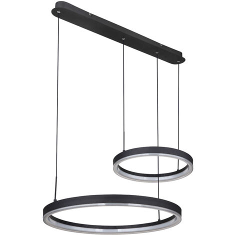 Lampe suspendue plafonnier RGB changeur de couleur télécommande LED L 82,5 cm