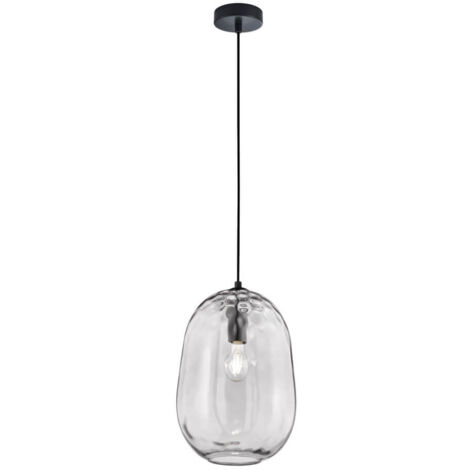 Lampe suspendue pour salle à manger, lampe de table à manger, verre gris transparent