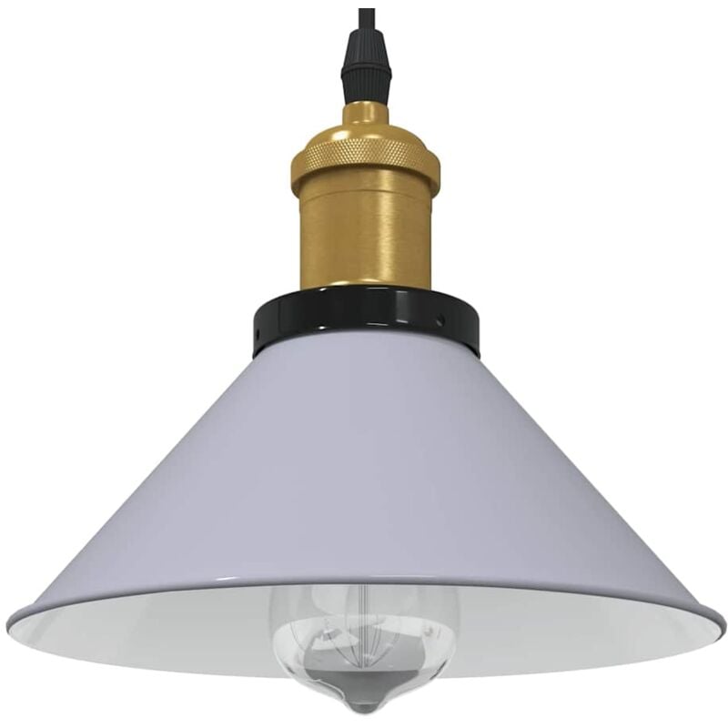 Vidaxl - Lampe suspendue réglable hauteur E27 gris brillant ø 22cm métal