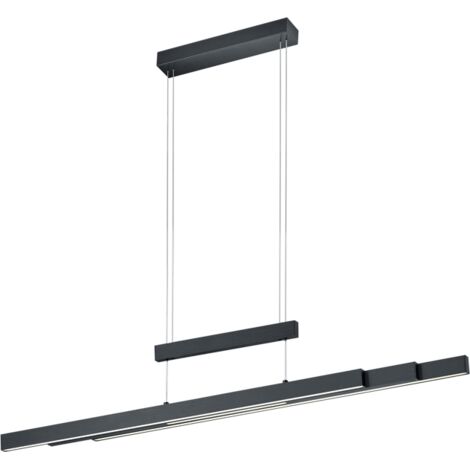 Lampe suspendue réglable Trajan noir mat - 375310532