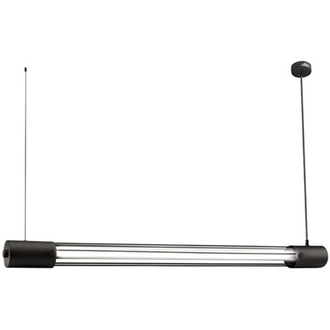 Lampe suspendue rétro, plafonnier antique, base T8, tige métallique en acier