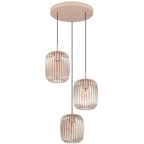 Lampe suspendue Romazzina Steel Sand Couleur E27 3x40W H: 110cm Ø46cm Dimmable