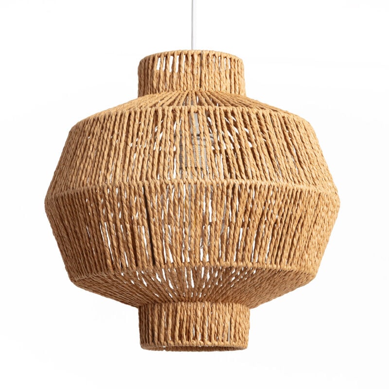 Ledkia - Suspension Papier Tressé Simara Naturel