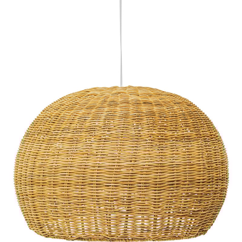Lampe de plafond en rotin - Lampe suspendue de stile Boho Bali - Kim Bois naturel