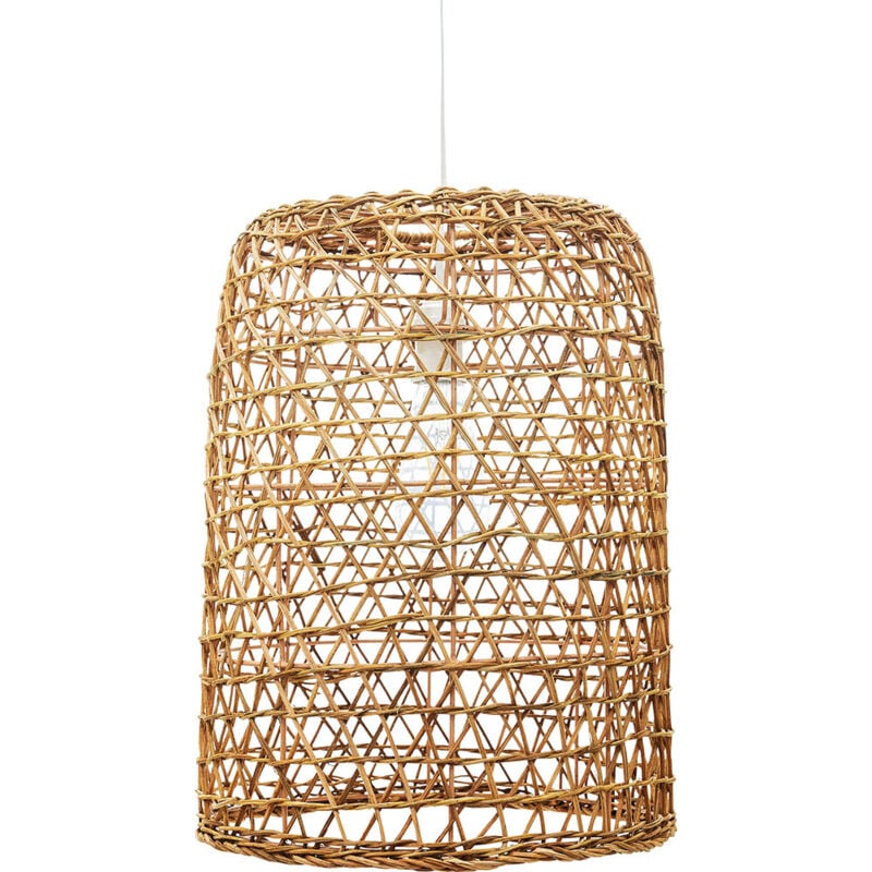 Lampe de plafond en rotin - Lampe suspendue stile Boho Bali - Lian Bois naturel