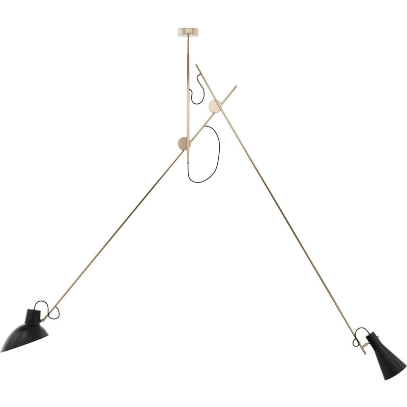 Lampe de plafond à bras articulés - Lampe suspendue - 2 bras - Pats Doré Lampe de plafond à bras articulés - Lampe suspendue - 2 bras - Pats Doré