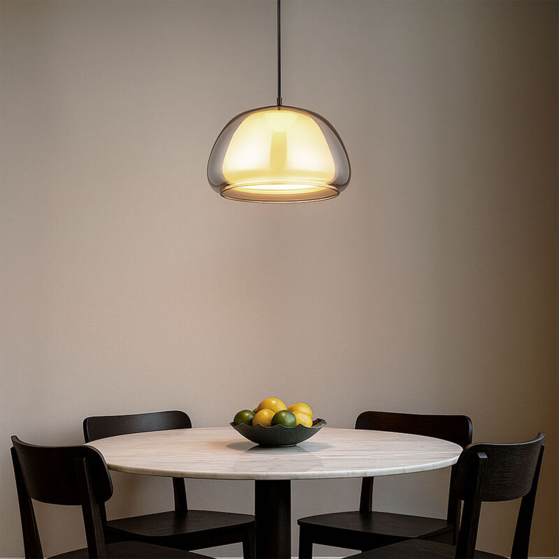 Lampe à suspendre Lampe de salon fumée Lampe à suspendre en verre Lampe de cuisine rétro, métal verre, 1x douille E27, DxH 40x120 cm Lampe à suspendre Lampe de salon fumée Lampe à suspendre en verre Lampe de cuisine rétro, métal verre, 1x douille E27, DxH 40x120 cm