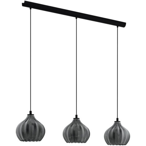 Lampe suspendue Tamallat Black-Transparent L: 105 B: 23 H: 110cm Dimmable