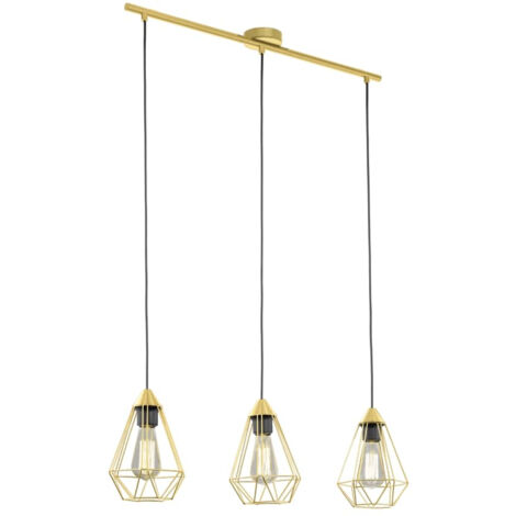 Lampe suspendue Tarbès Laiton Brossé L: 79.5 B: 17.5 H: 130cm Dimmable