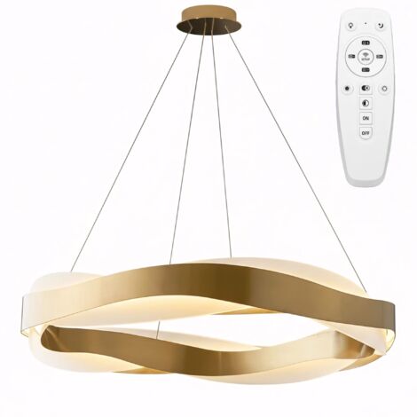 Lampe Suspendue Toolight App1802-Cp Brush Gold 60 Cm Led +Remote Control