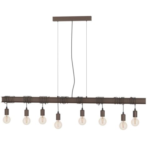 Lampe suspendue Townshend 4 Antique Brown L: 150 B: 14 H: 110cm Dimmable