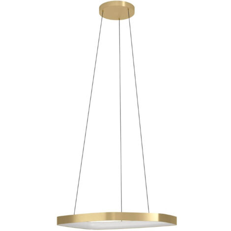 Lampe suspendue Vallerosa aluminium, LED brossé en laiton en acier 25,2W 3000K H: 110 cm Ø58 cm