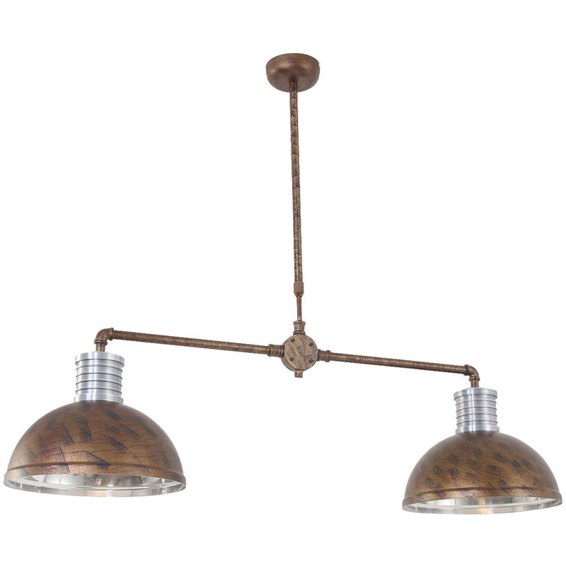 Steinhauer - Lampe suspendue vintage plafonnier réglable en hauteur rétro lampe suspension brun rouille 7671B