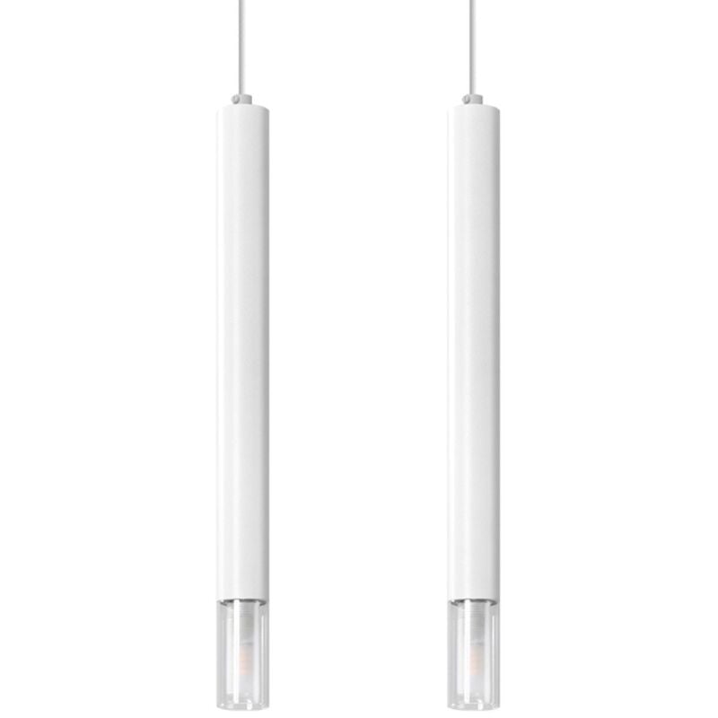Lampe suspendue Ziva 2 blanc