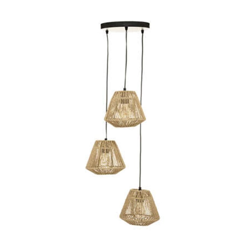 Atmosphera - Lampe Suspension 3 Têtes 'Jily' 95cm Beige