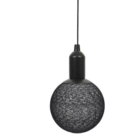 Lampe Suspension à Led "Boule" 24cm Noir