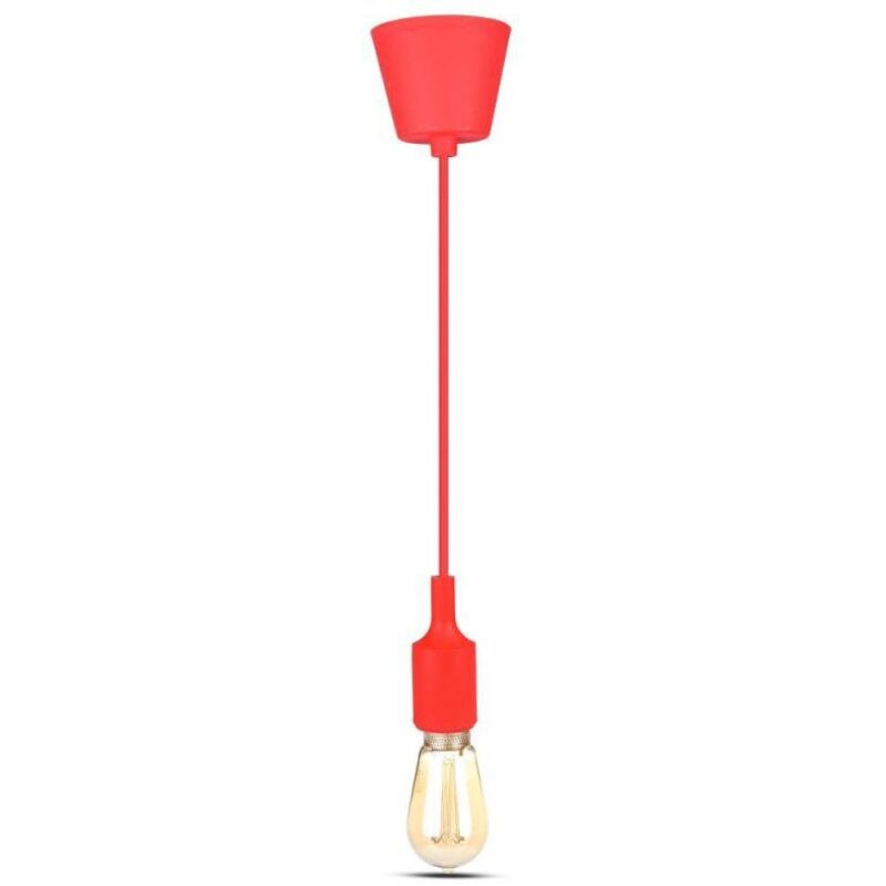3680 support de lampe support de lampe a' suspension Rouge cable E27 1m - V-tac