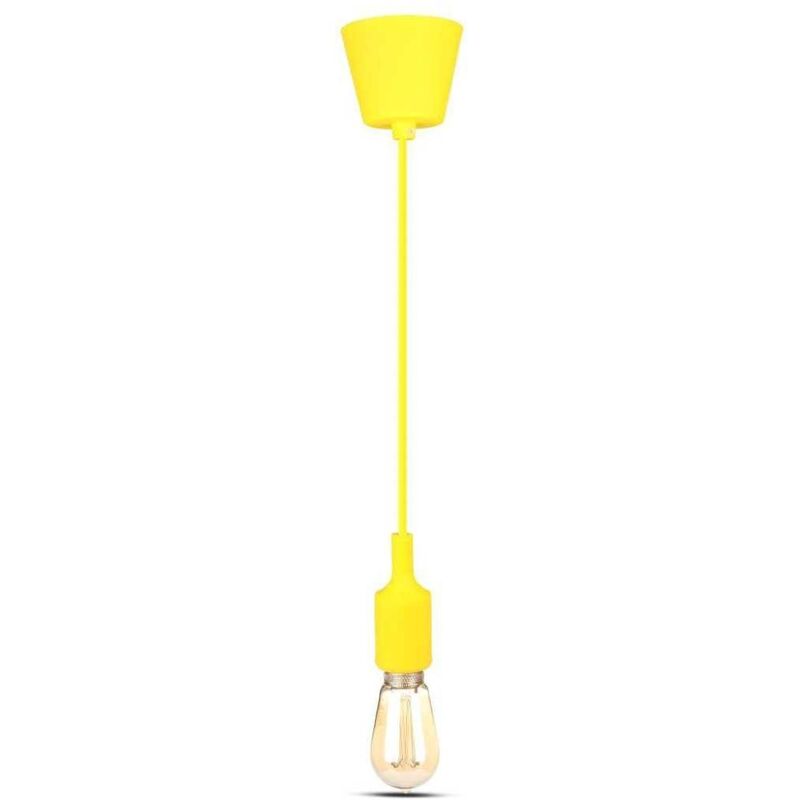V-TAC VT-7228 Douille de suspension décorative en silicone 1MT connexion E27 couleur jaune sku 3485