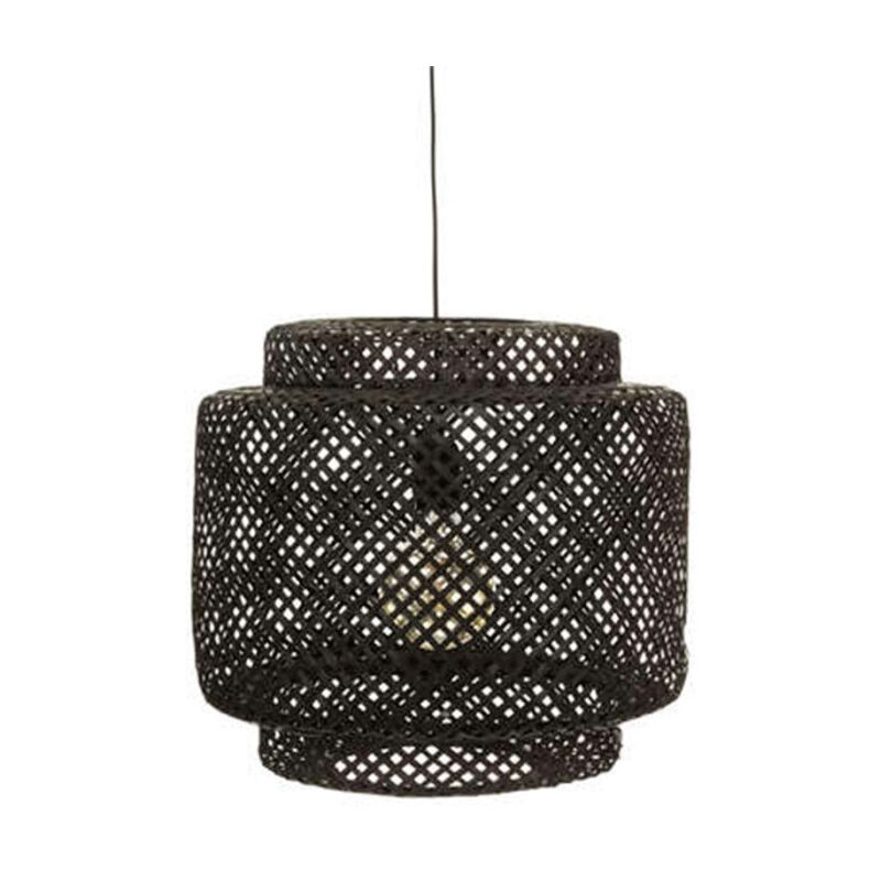 Lampe Suspension Bambou 'Liby' 40cm Noir