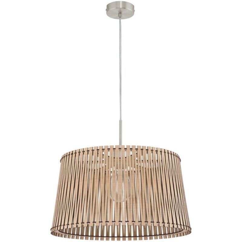 Lampe à suspension bois d'érable Sendero 1X40W H: 110 Ø 45cm
