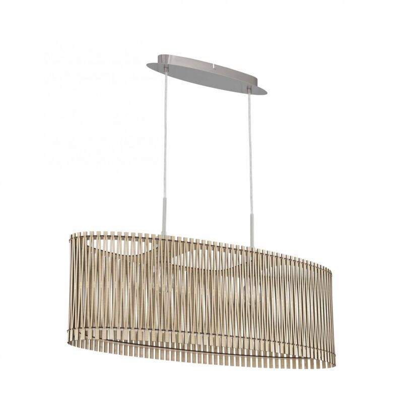 Lampe à suspension bois Sendero érable 2X40W L: 77,5 H: 110cm