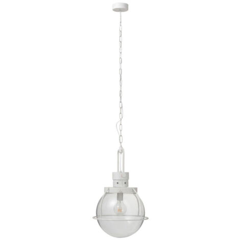 Lampe Suspension Boule "Iore" 40cm Blanc