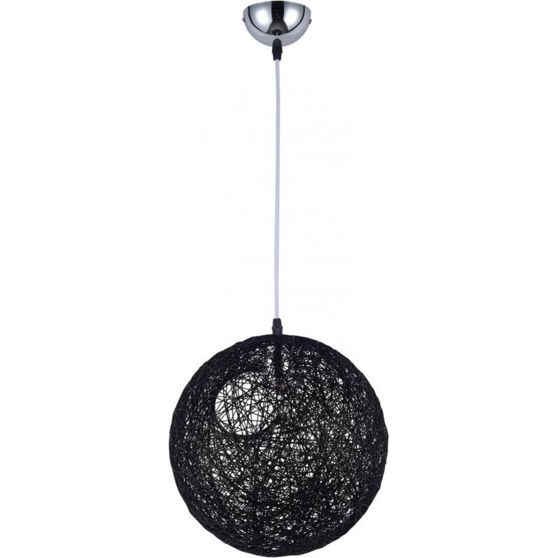 Lampe de plafond - Lampe suspendue design boule - Corde - Wanton Noir Lampe de plafond - Lampe suspendue design boule - Corde - Wanton Noir