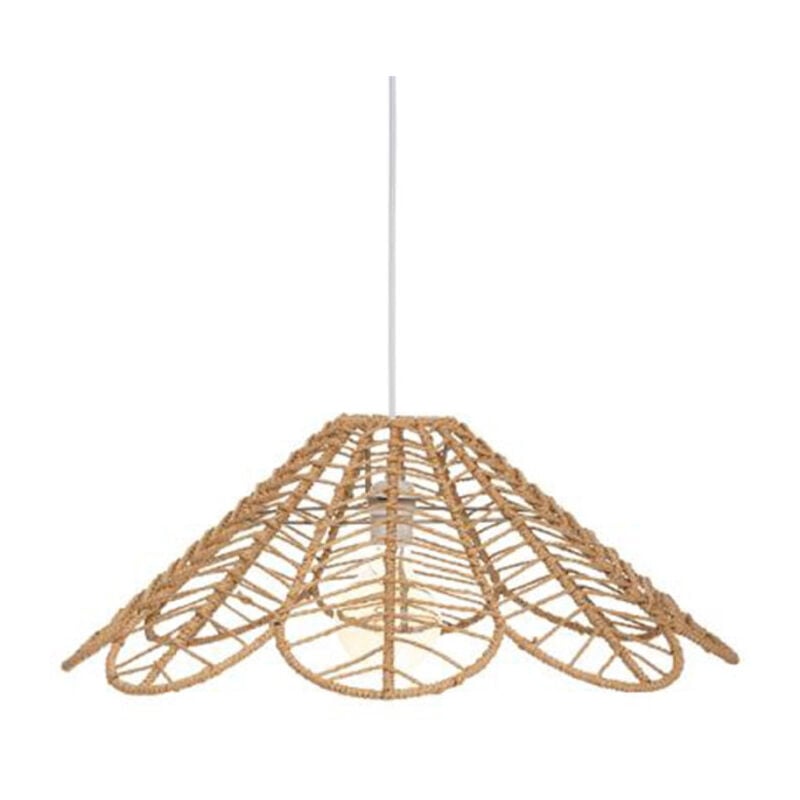 Atmosphera - Lampe Suspension Corde 'Idylle Folk' 58cm Naturel